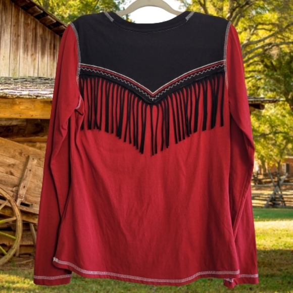 Panhandle Western Fringe Long Sleeve T-shirt - Picture 2 of 7